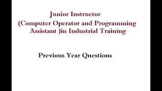 Junior Instructor Computer Operator&Programming Assistant | PYQ | Kerala PSC| #psc #keralapsc #copa