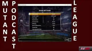 Mutant Podcast League Episode 2: Best Tournament Settings/Format?