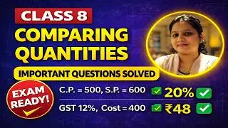 Class 8 Comparing Quantities | Exam Ready Important Questions Solved