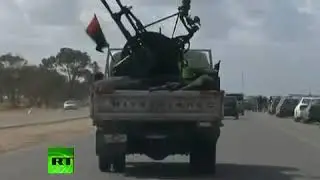 Video of night fighting in Libya, bombing aftermath, fighter jets take off