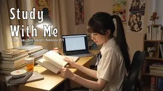 3-HOURS STUDY WITH ME IN NIGHT | Piano Music Clam | Rain Sounds | Pomodoro 25/5
