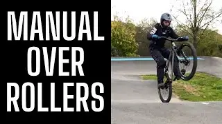 My First Time Manualing Multiple Rollers on a Pumptrack | MTB Manual