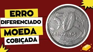 ERRO DIFERENCIADO! 50 CENTAVOS 2006, MOEDA COBI&Ccedil;ADA QUE N&Atilde;O &Eacute; F&Aacute;CIL ENCONTRAR.