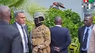 NIS Director General Noordin Haji at Raila's Opoda Farm residence to condole with the Odinga family
