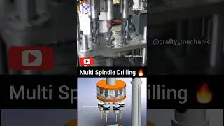 Multi spindle drilling 🔥 | #mechanical principles | #drill #gear #mechanism #solidworks #simulation