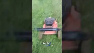 Cortando a grama do P&aacute;tio da Brodig