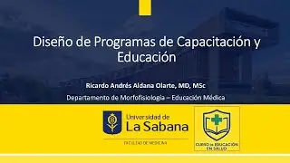 Dise&ntilde;o de Programas de Capacitaci&oacute;n y Educaci&oacute;n en Profesiones de la Salud