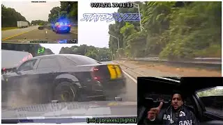 Chrysler 300 SRT Hellcat CRASHES running from Georgia State Police in High Speed Chase...