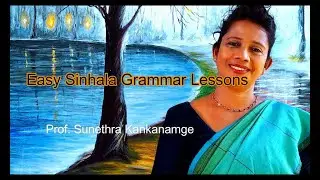 Sinhala Grammar Lesson 09 - Prof. Sunethra Kankanamge
