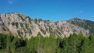Aerial wide shot of the peak of petzen mountain at austria FREE STOCK VIDEO