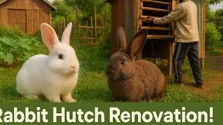 How I Renovated a Damaged Rabbit Hutch | Rural Life Vlog