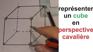 Comment représenter un cube en perspective cavalière ? (les règles: l'angle de fuite, coefficient..)