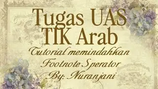 Tutorial mengubah arah footnote sperator di Microsoft Word.. 