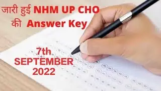 UP NHM CHO Solved Question papers 7th sept 2022 // CHO exam preparation// community @nursetutor