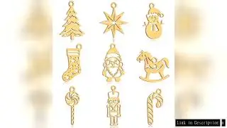 5Pcs Xmas Tree/Candy Cane/Snowman/Santa Claus Charm Stainless Steel Boots Christmas Pendant DIY Neck