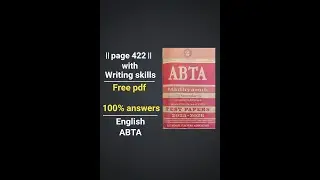 page 422 ।। with Writing skills।। Free pdf ।। 100% right answers ।।English।। ABTA