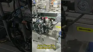How to Label Square Bottles: Three-Sided Automatic Labeling Machine Demo #shorts #labelingmachine