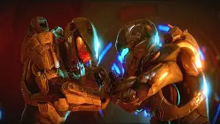 Master Chief vs Locke FIGHT!!