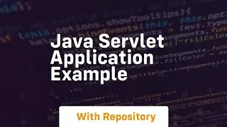 java servlet application example