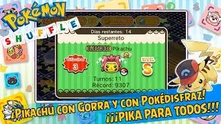 ¡Pikachu con Gorra y con Pokédisfraz! ¡¡¡PIKA PARA TODOS!!! - Pokémon Shuffle
