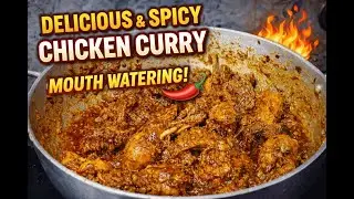 ASMR DESI CHICKEN COOKING AND TASTING