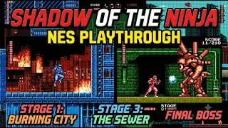 Shadow of the Ninja (NES) LIVE! | Full Playthrough on Genuine NES Hardware