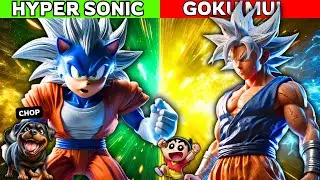 HYPER SONIC vs GOKU MUI with SHINCHAN and CHOP In Jump Force Mugen