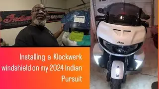How to install a KLOCKWERK Windshield on My 2024 Indian Pursuit | Rookie Rider&rsquo;s First impression.