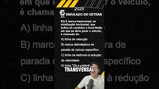Legisla&ccedil;&atilde;o de tr&acirc;nsito 🚦Simulado DETRAN 2025 #cnh #autoescola