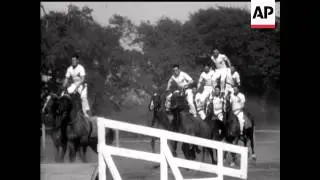 CAVALRYMEN DISPLAY SKILL AT FORT CLARK, TEXAS - SOUND