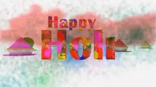 happy holi 3d animation