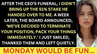 After The CEO's Funeral, I Didn't Bring Up The 51% Stake He Left Me, Next Board Meeting Would Be Fun