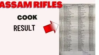 ASSAM RIFLES (COOK RESULT/ TRADE TEST) HARD COMPITITION 80+ SCORE😱😱