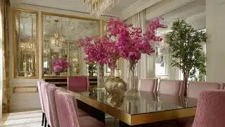 2025 Beverly Hills Interior Trends: Gold Dining Rooms + Chic Pink Decor for Luxe Interiors