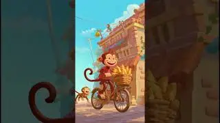 Bandar Cycle Se Samosa Bechta Hai 🐒🚲 | Funny & Emotional Cartoon Story.यह एक प्यारी-सी है 🐒🚲