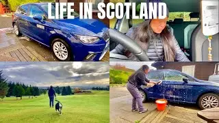 Days in my life in Scotland | Living Alone Diaries | Walking my Dog | Cleaning my Car