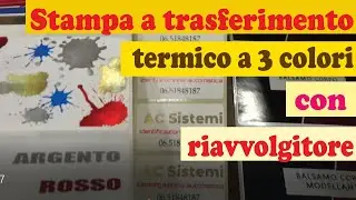 STAMPA A TRASFERIMENTO TERMICO A 3 COLORI CON RIAVVOLGITORE DI ETICHETTE