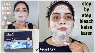 VLCC Instaglow Diamond Bleach | How to use Bleach on face | Full review & Demo | VLCC Diamond bleach