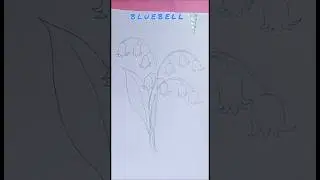 bluebell flower 💙 #drawing #painting #bluebell #shorts