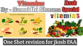 Vitamins  |   Science  |   For Jkssb FAA   |   One shot revision