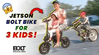 Jetson Bolt Bike Hacking with 3 kids #fastreviews #jetsonmakemoves #ridejetson