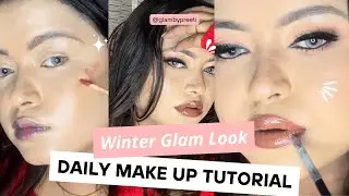 Winter Glam Look| step by step for a beginner 🫶🏻✨#youtubeshorts #shortsviral #makeup #shortsfeed 