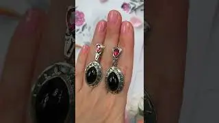 В Наличии❤ Морион. вес серьги 9гр.Пишите +79780390888