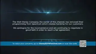 Spectrum/Disney Carriage Dispute Message (8/31/23)