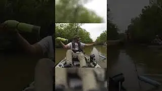 Giant 12 ft ALLIGATOR ATTACKS kayak! #shorts