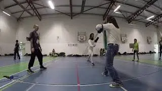 H&aring;vard Lund Eidheim versus Daniele Adami - smallsword.  Albion Cup 2018.