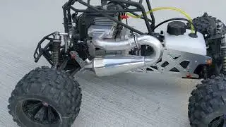 Original HPI Savage Octane exhaust pipe on 23cc Engine