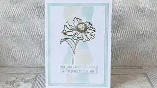 Easy Stamped ink blending card ( with my homemade ink pads! )