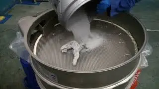 SWECO Round Separator Screening Mineral/Asphalt Agglomerates From Pure Minerals