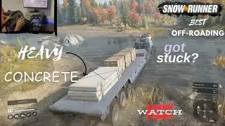 Delivering Concrete Through Difficult Road | SnowRunner | PXN V9 Steering Wheel